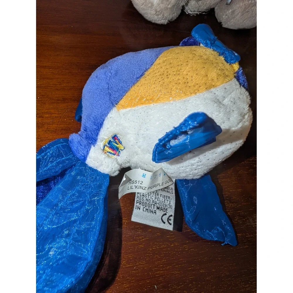 Ganz Webkinz Plush Lot Elephant Lil'Kinz Purple Goldfish Clownfish 3pc Mixed Set